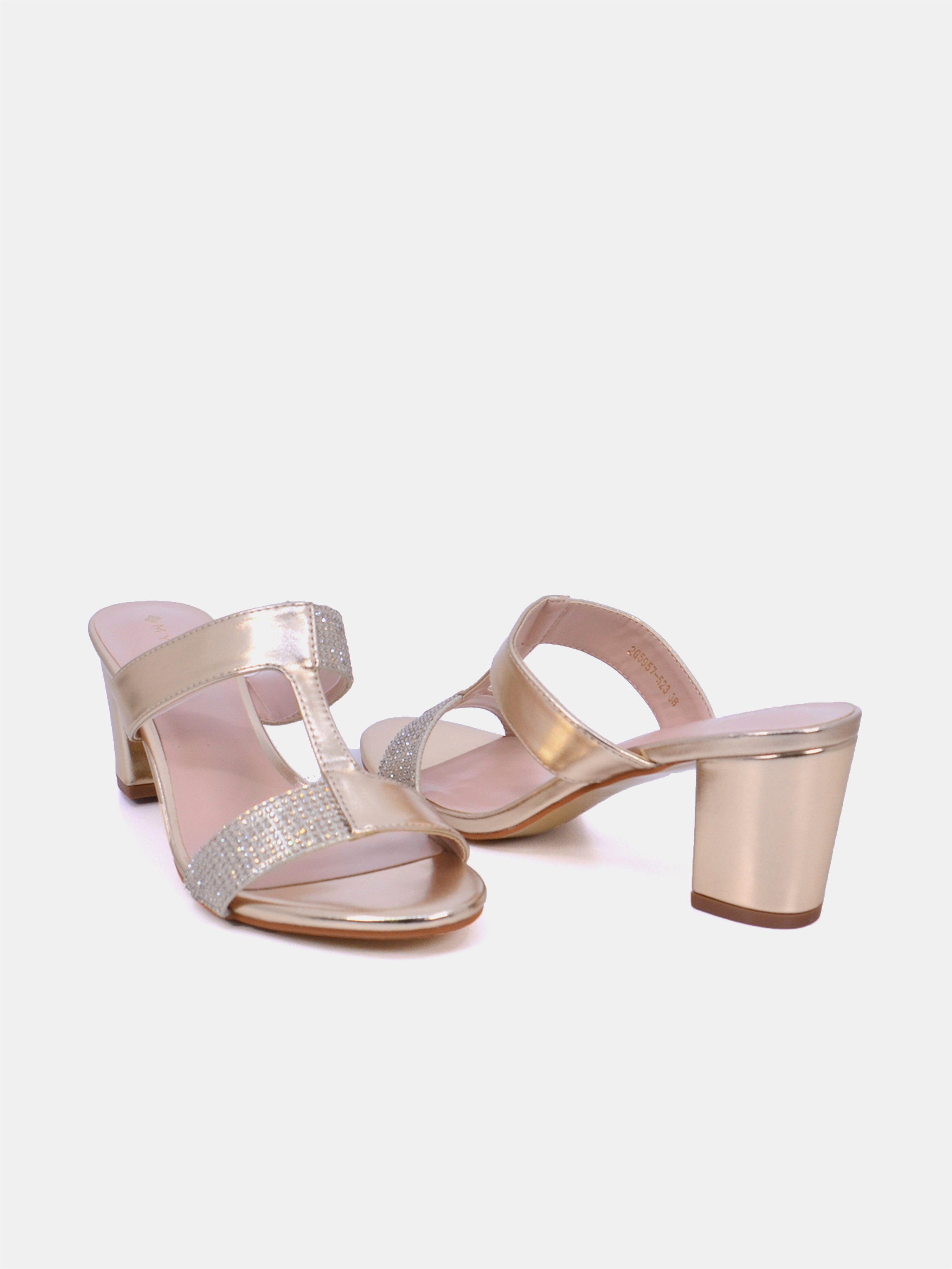 Mynaal Women's block heel sandal-2G5957-523-Gold