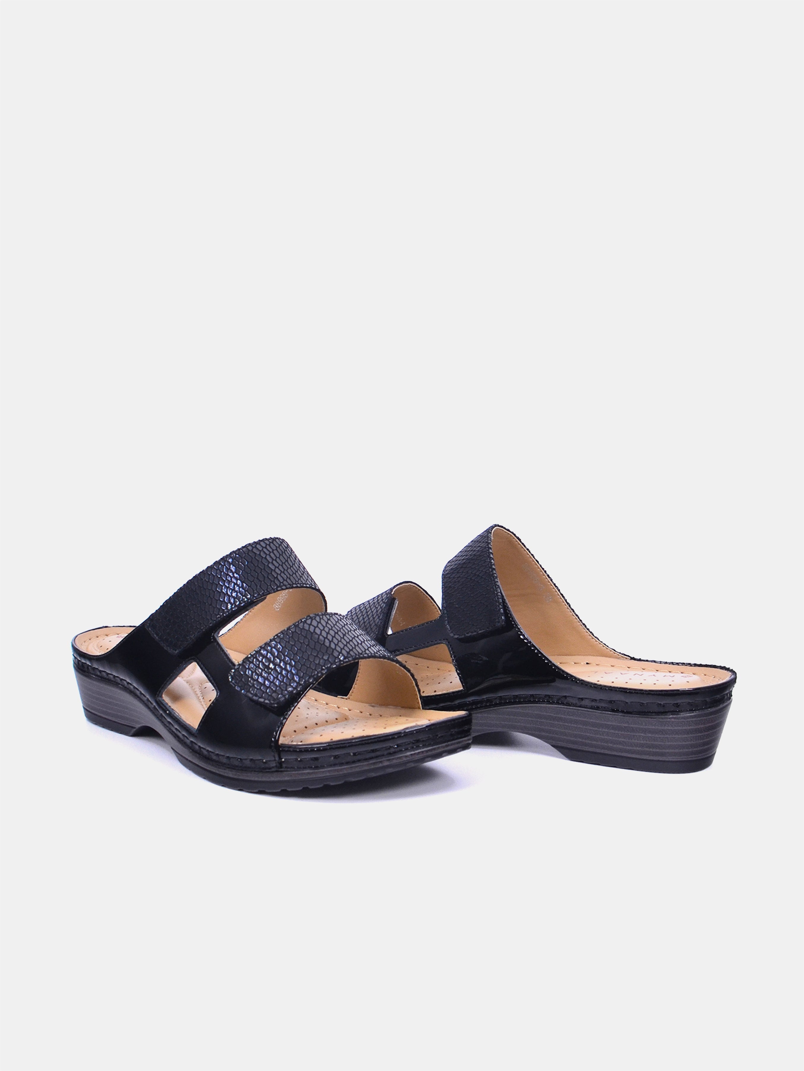 Mynaal Women's flat sandal- 30059-13 -Black