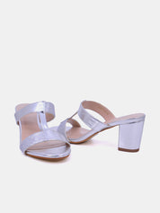Mynaal Women's block heel sandal-2G5957-523-Silver