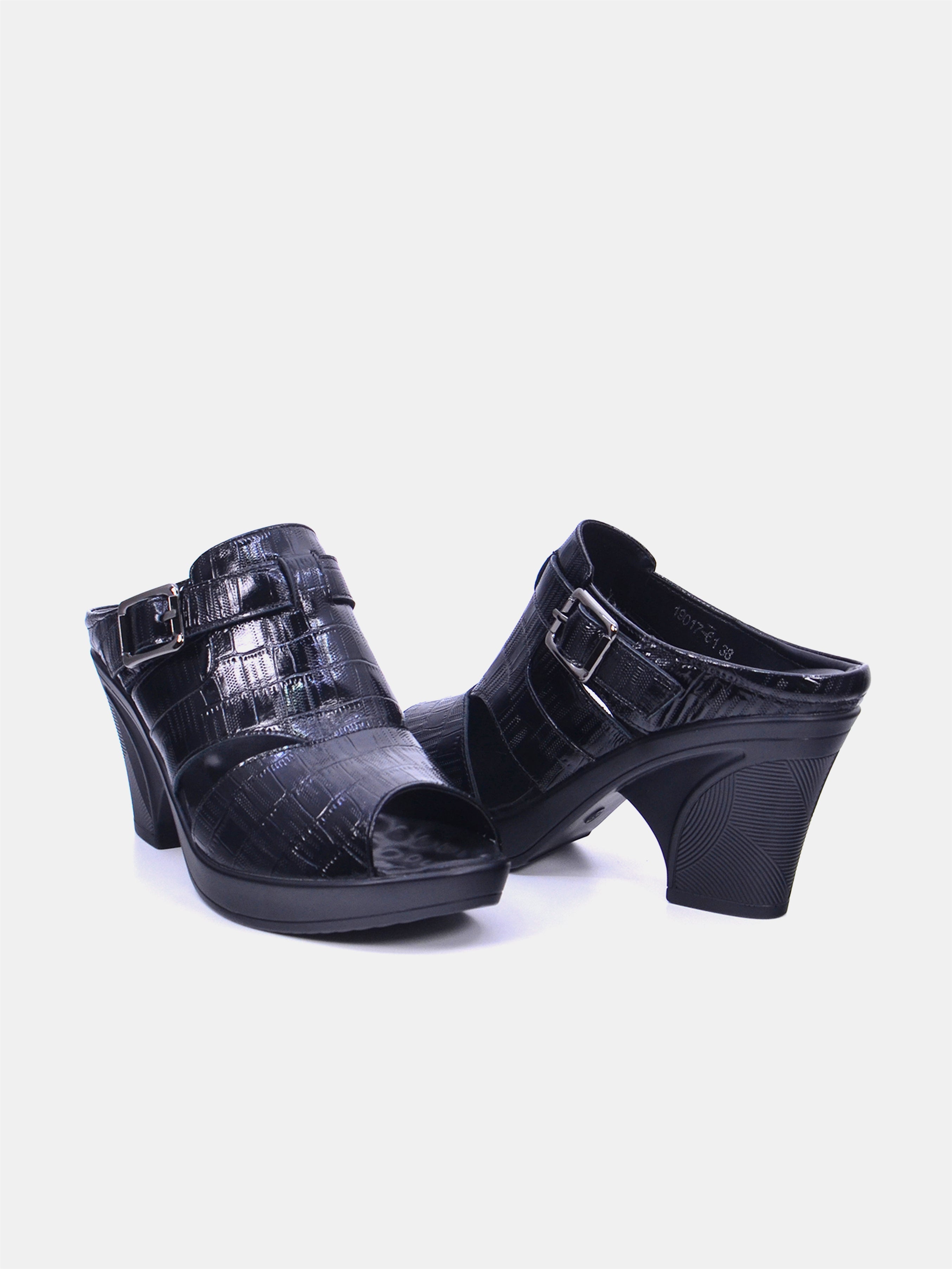 Mynaal Women's platform heel sandal- 19017-61 -Black