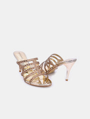 Mynaal Women's pencil heel sandal-18F9885-837-Gold