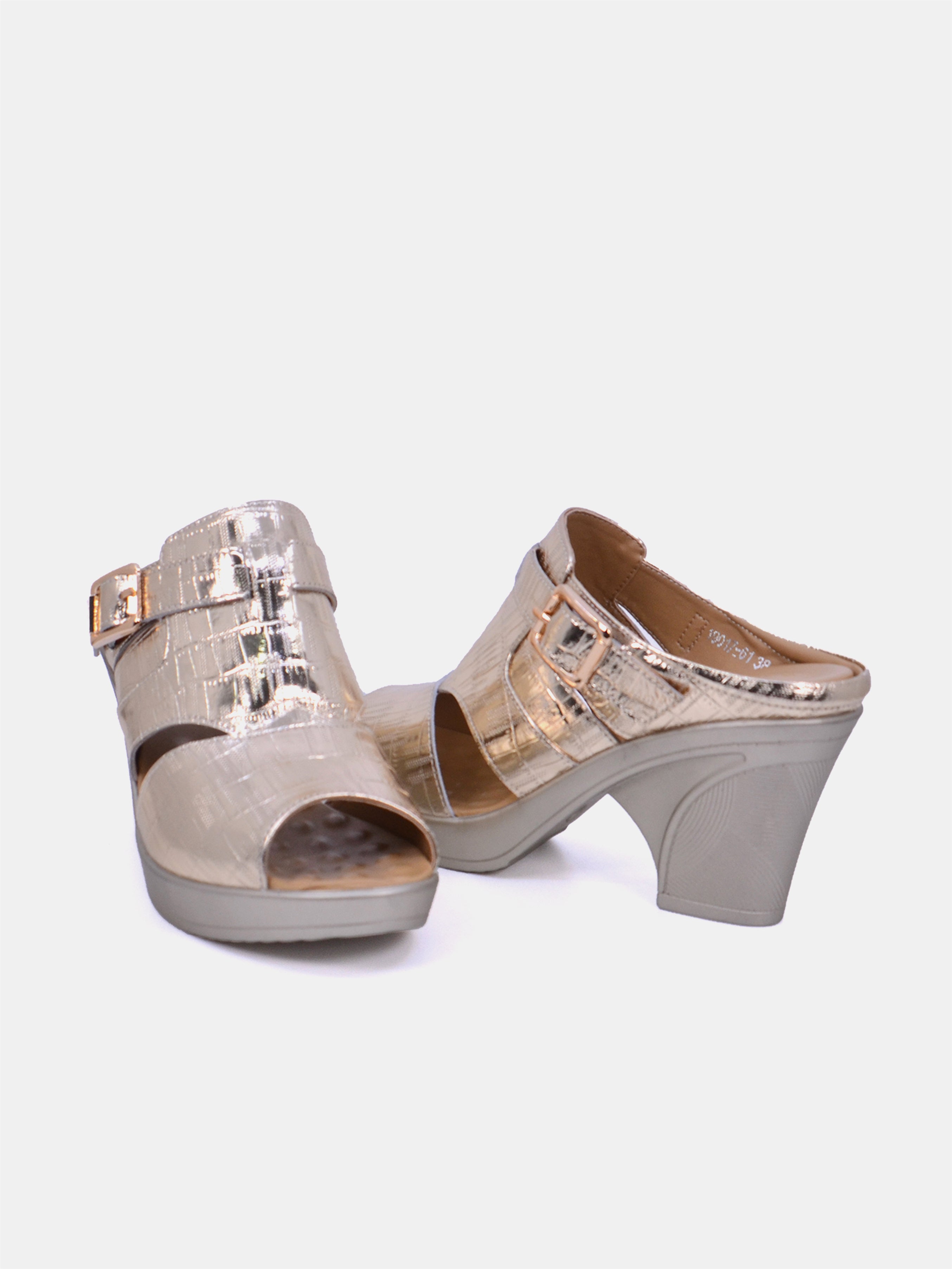 Mynaal Women's platform heel sandal- 19017-61 -Gold