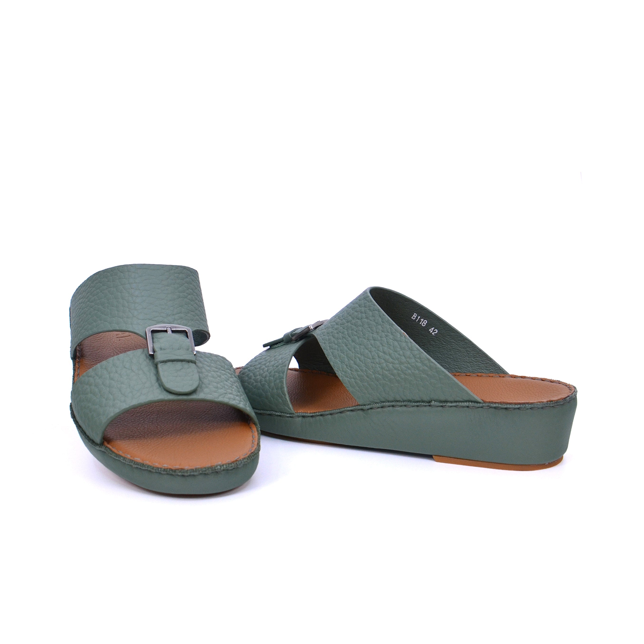 Mynaal Men's flat sandal - B118 - Brown