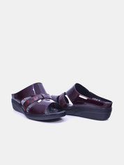 Mynaal Women's slip-on sandal- 2418-23 -Maroon