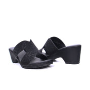Mynaal Women's mid-heel sandal with dual straps-414RJ21C-Black
