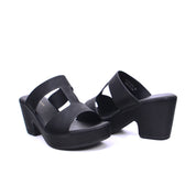 Mynaal Women's platform sandal with cutout straps-414RJ859-Black