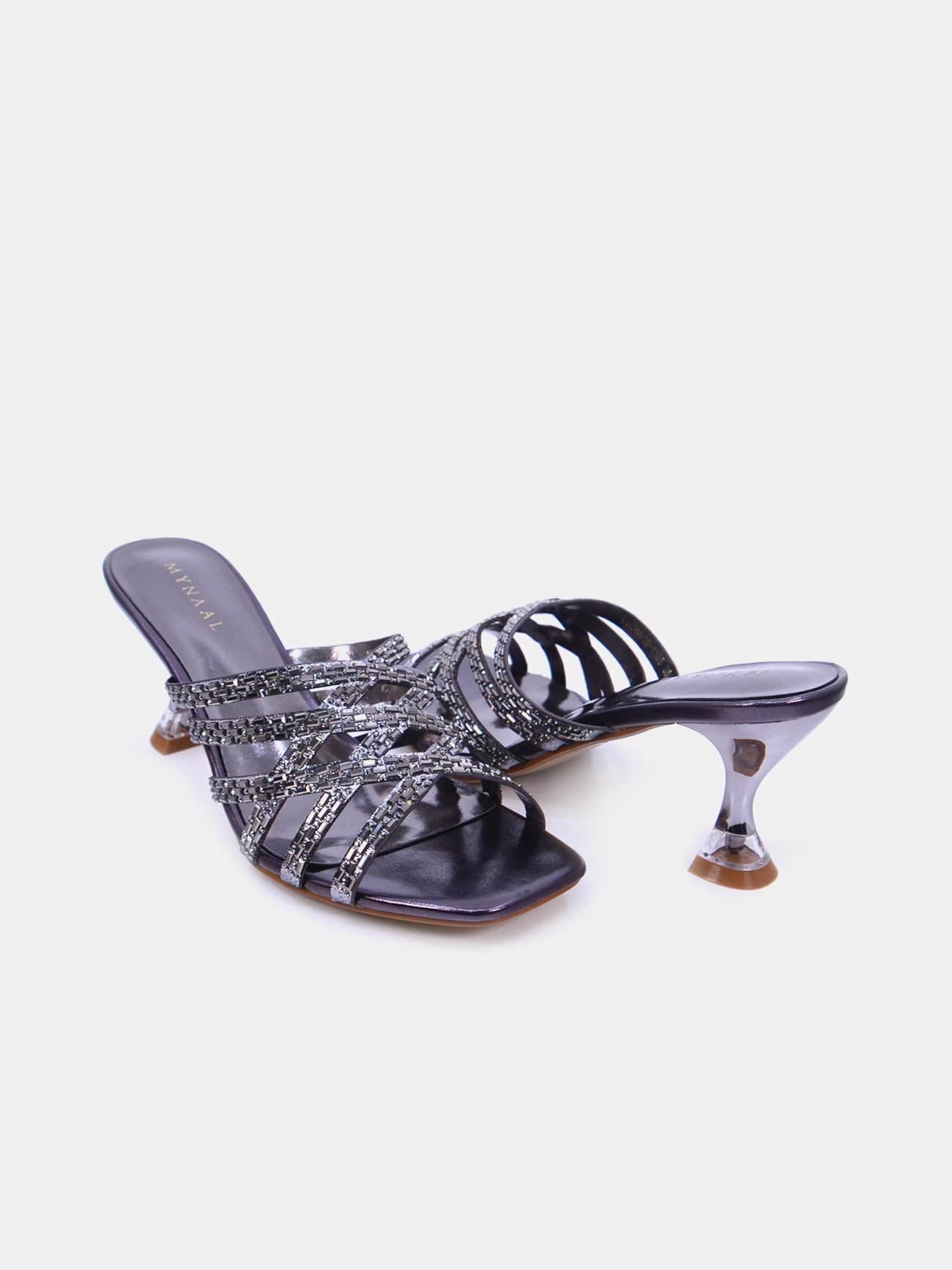 Mynaal Women's spool heel sandal-15C8618-1185-Gray