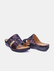 Mynaal Women's flat sandal- 88909-60 -Brown