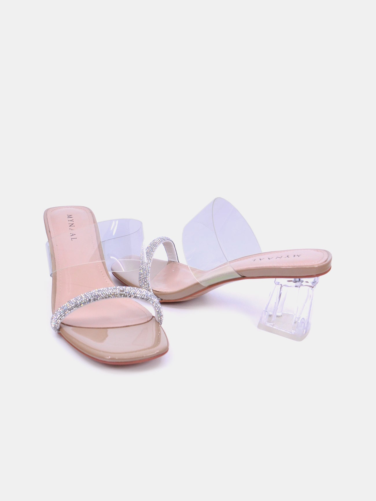 Mynaal Women's block heel sandal-6255-15-Beige