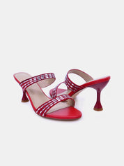 Mynaal Women's spool heel sandal-8TV95-12-Red