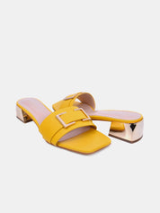Mynaal Women's block heel sandal-18F4088-8-Yellow