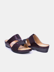 Mynaal Women's flat sandal- 88998-6 -Maroon