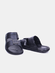 Mynaal Men's flat sandal -  30059-8  - Black