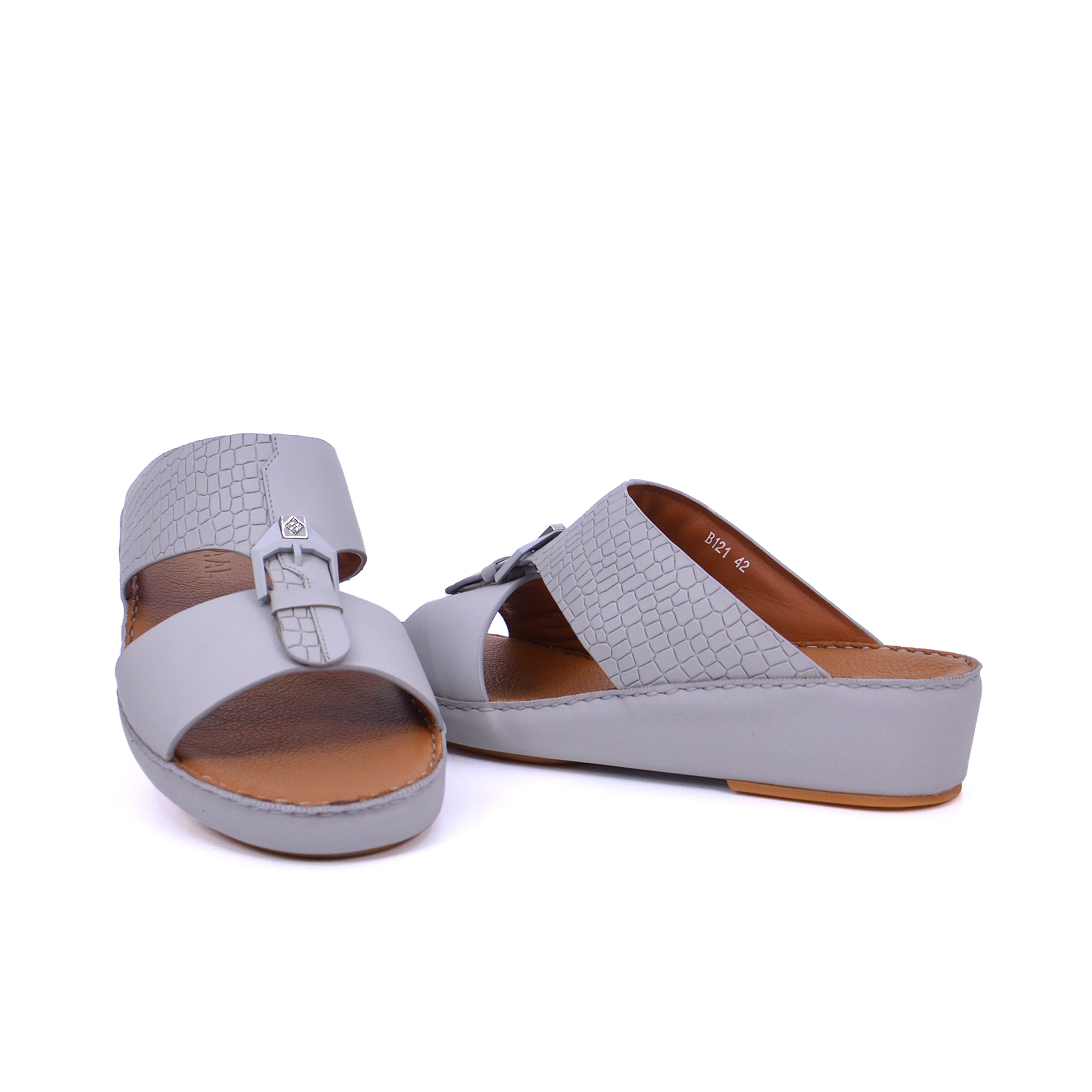 Mynaal Men's flat sandal - B121 - Gray