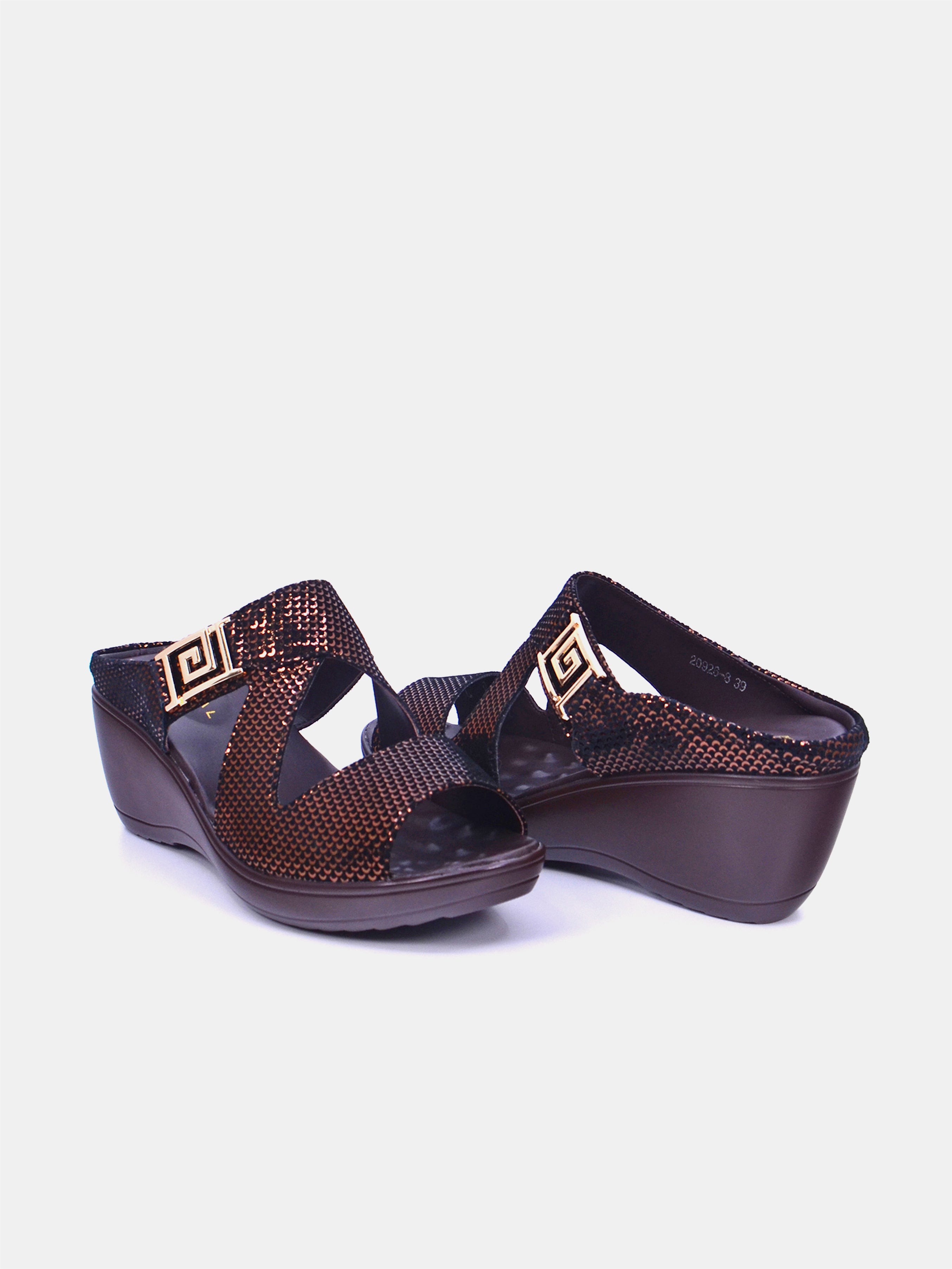 Mynaal Women's wedge heel sandal- 20926-8 -Brown