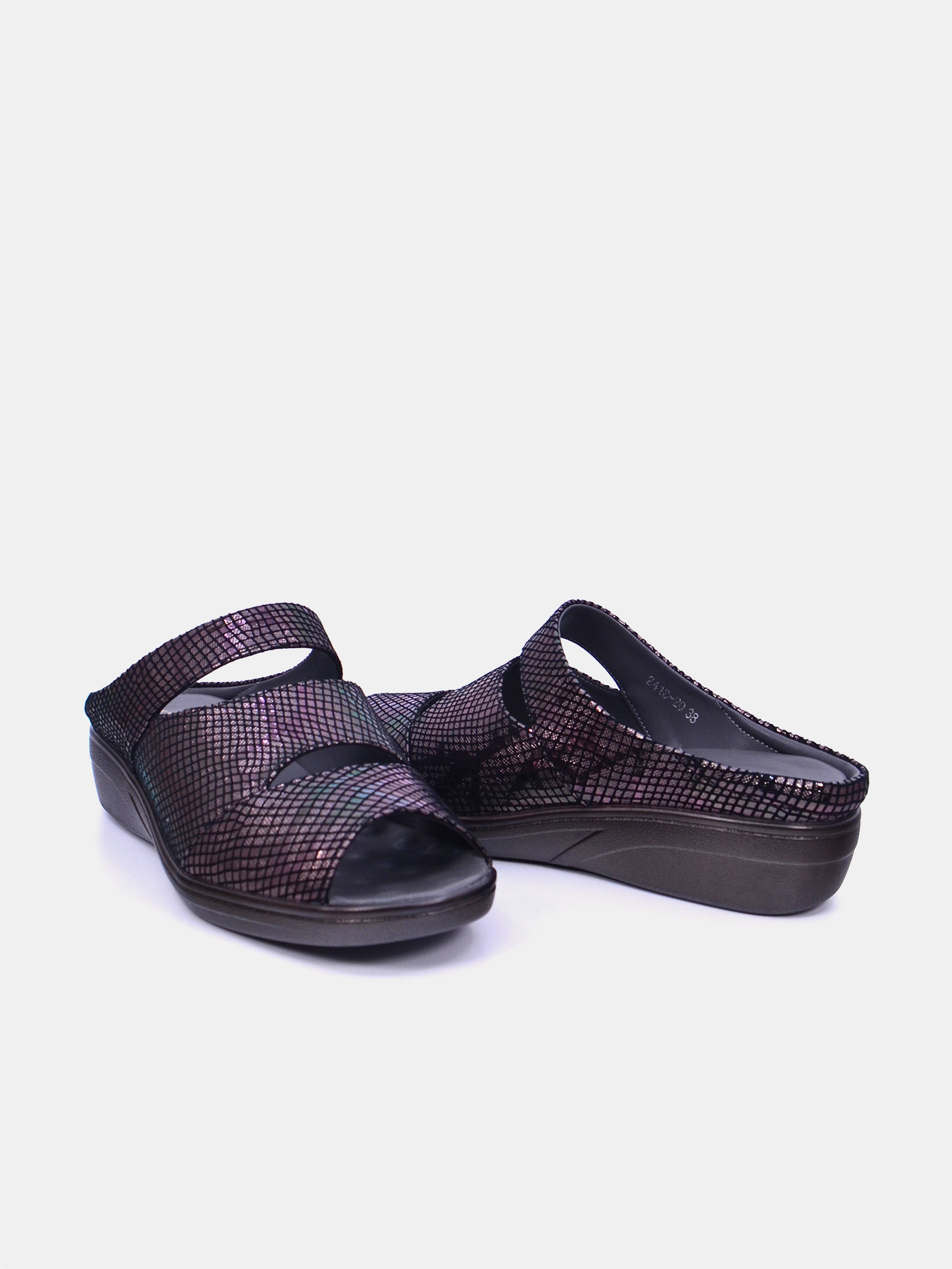 Mynaal Women's flat sandal- 2418-20 -Gray