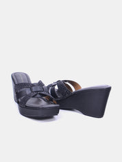 Mynaal Women's wedge heel sandal-2B253-127-Black
