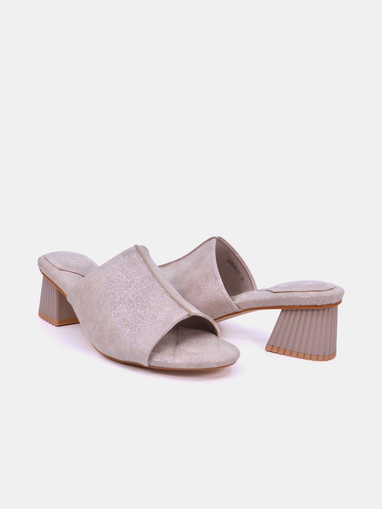 Mynaal Women's block heel sandal-23BJH181-Beige