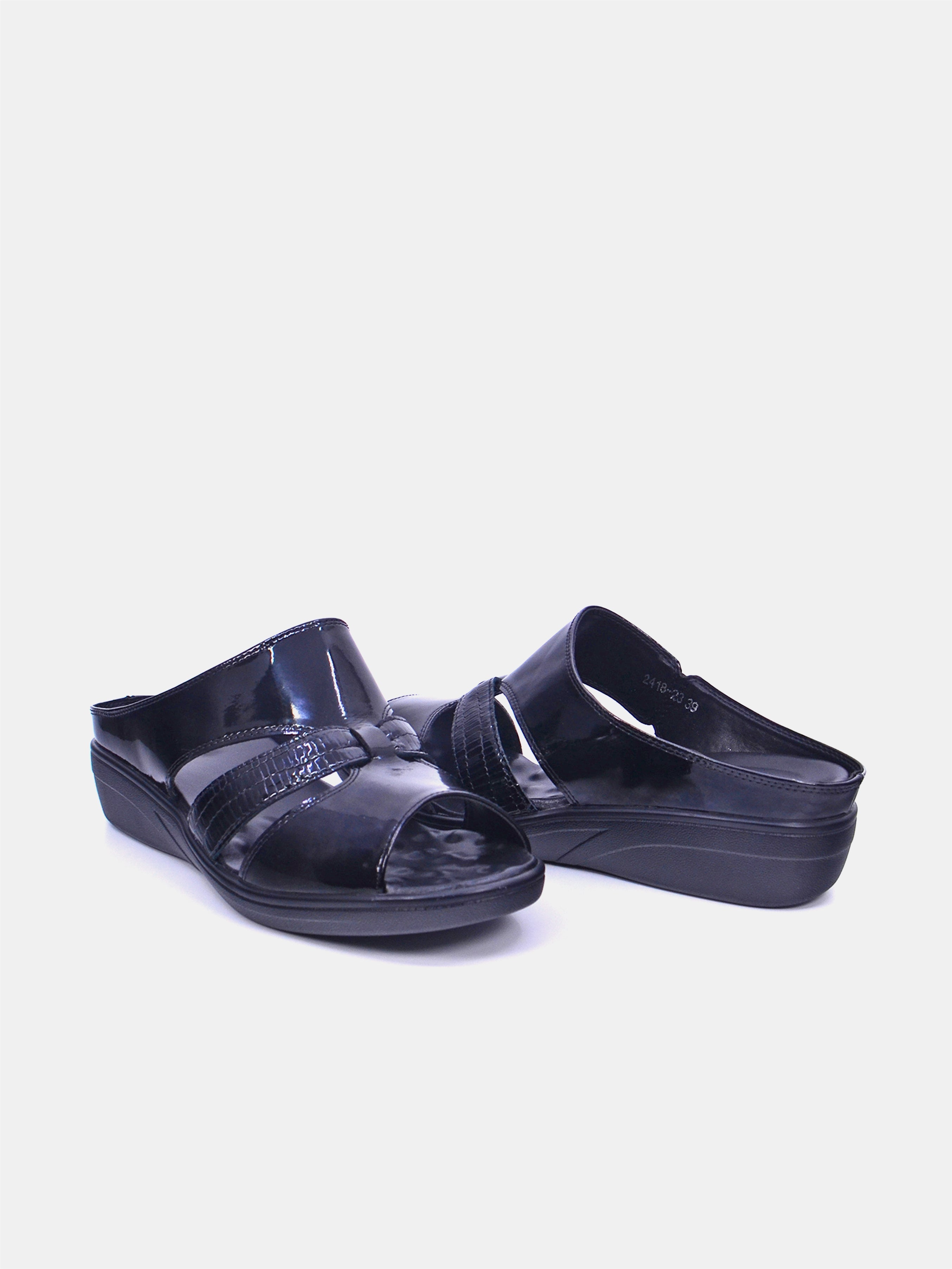 Mynaal Women's slip-on sandal- 2418-23 -Black