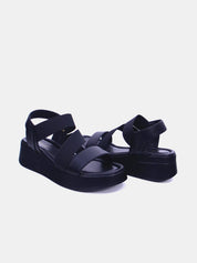 Mynaal Women's flatform heel sandal-23BNX023-Black