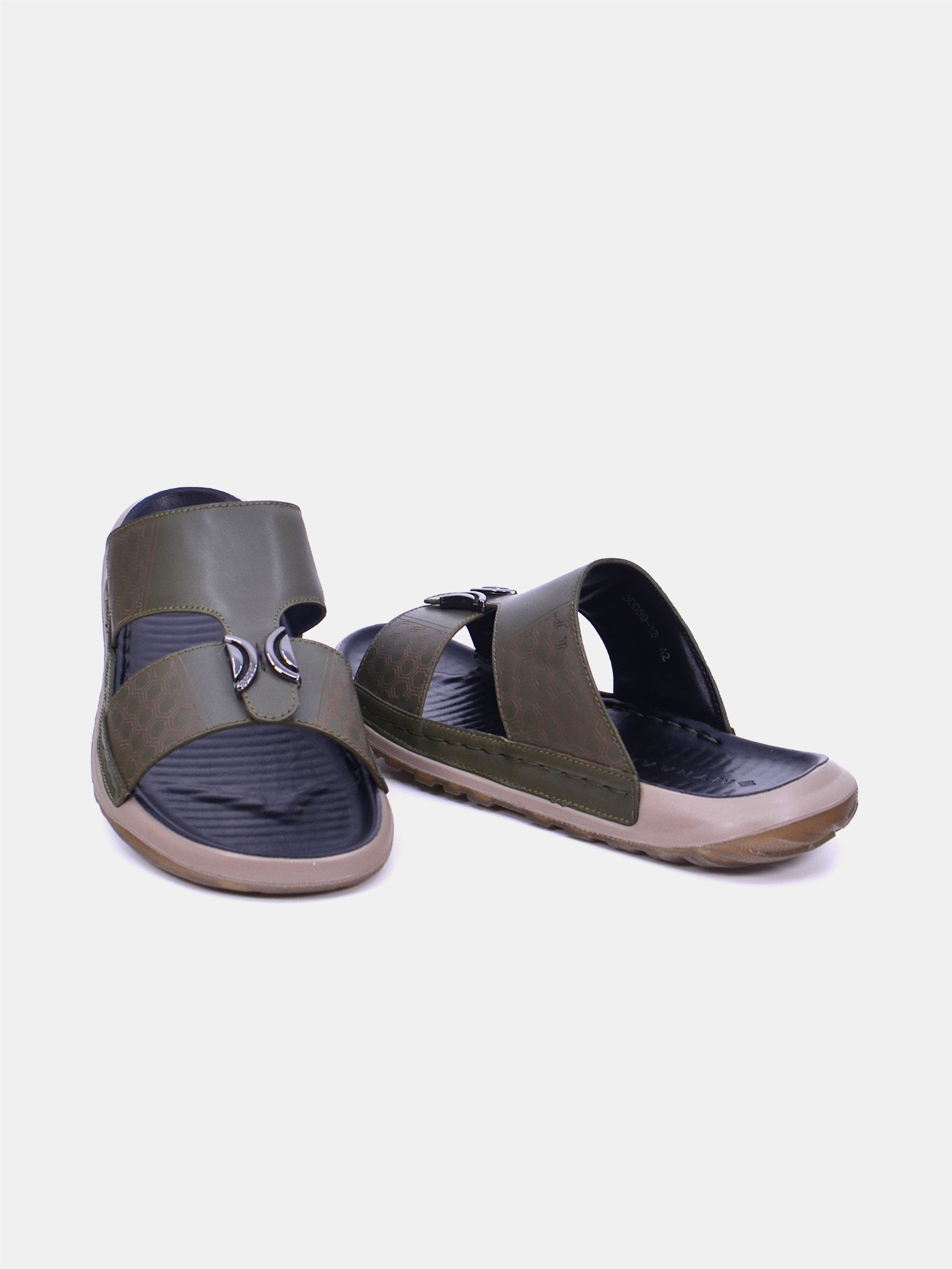 Mynaal Men's flat sandal -  30059-13  - Green