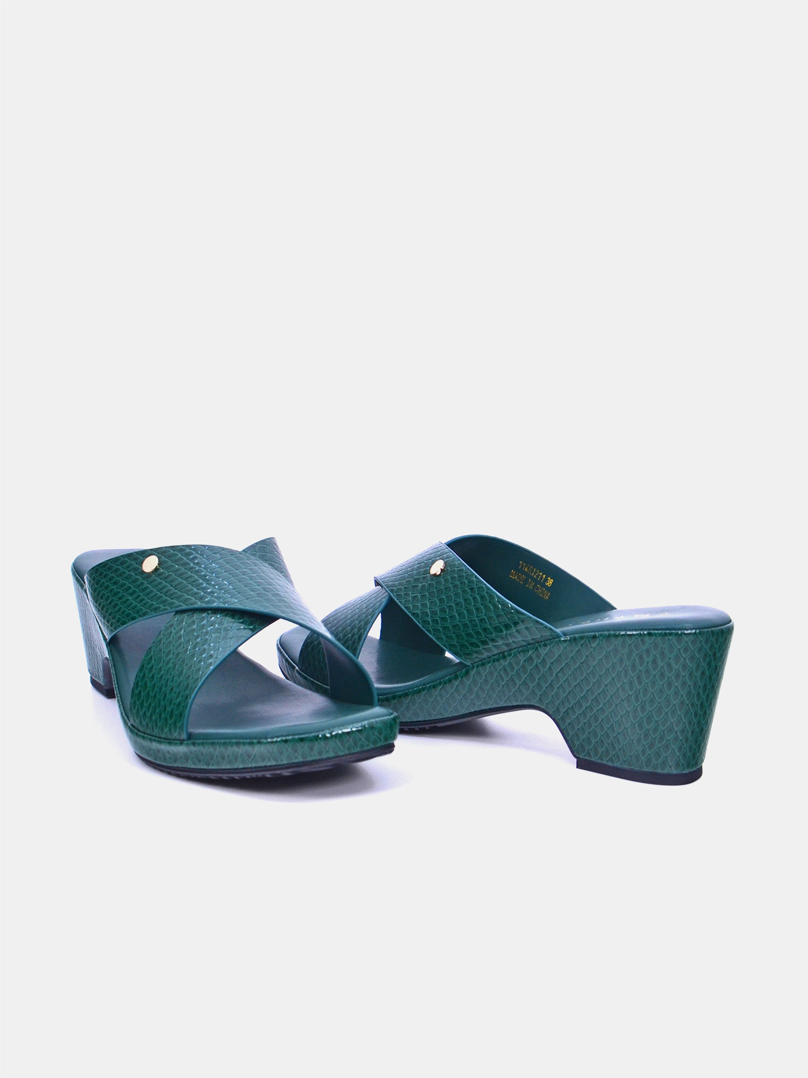 Mynaal Women's block heel sandal- 114RJ211 -Brown