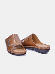 Mynaal Women's flat sandal- 88909-62 -Brown