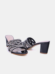 Mynaal Women's block heel sandal-2G5957-521-Black