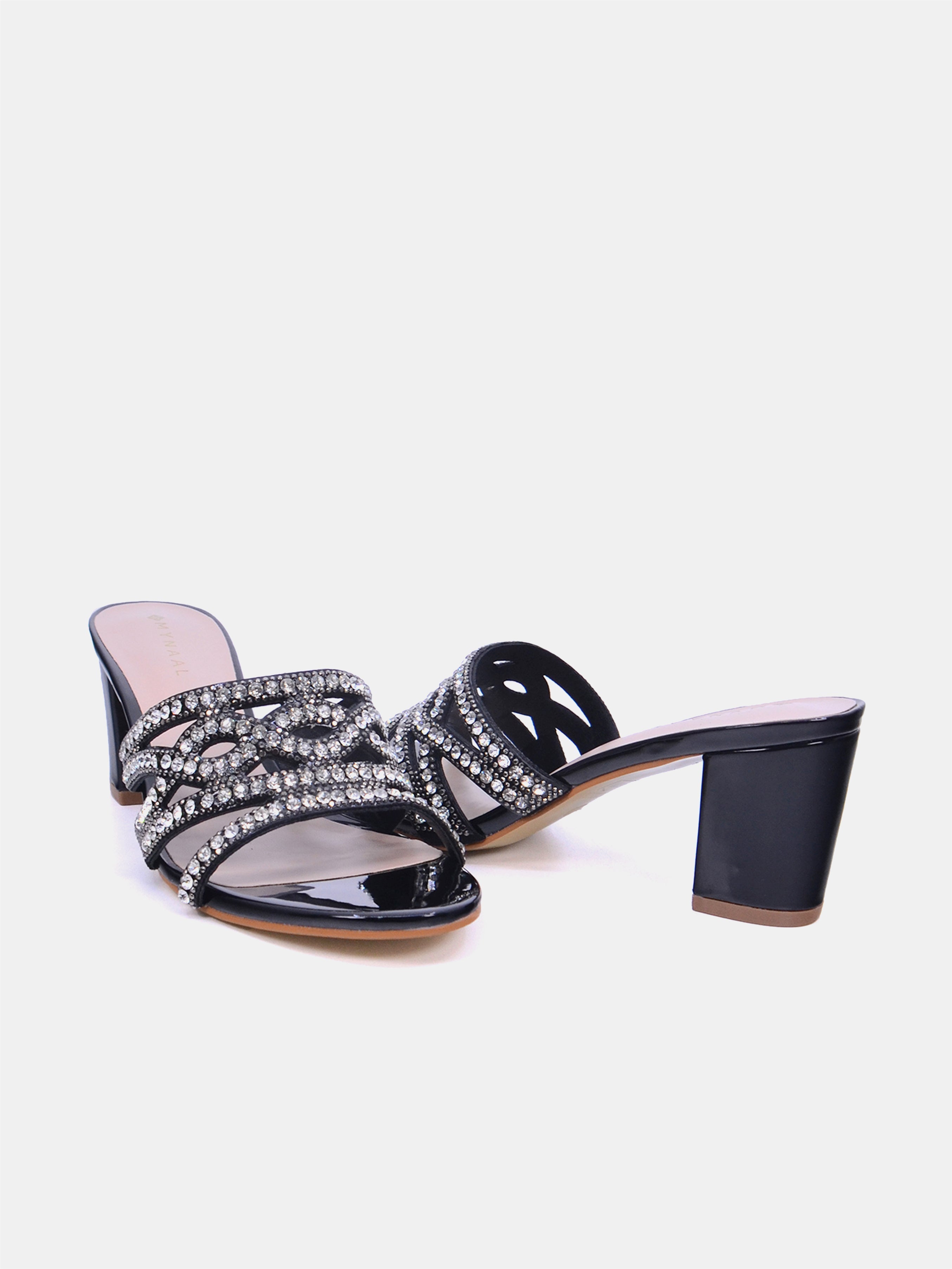 Mynaal Women's block heel sandal-2G5957-521-Black