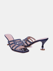 Mynaal Women's sandal with crystal-detailed spool heels-15C8618-624-Navy