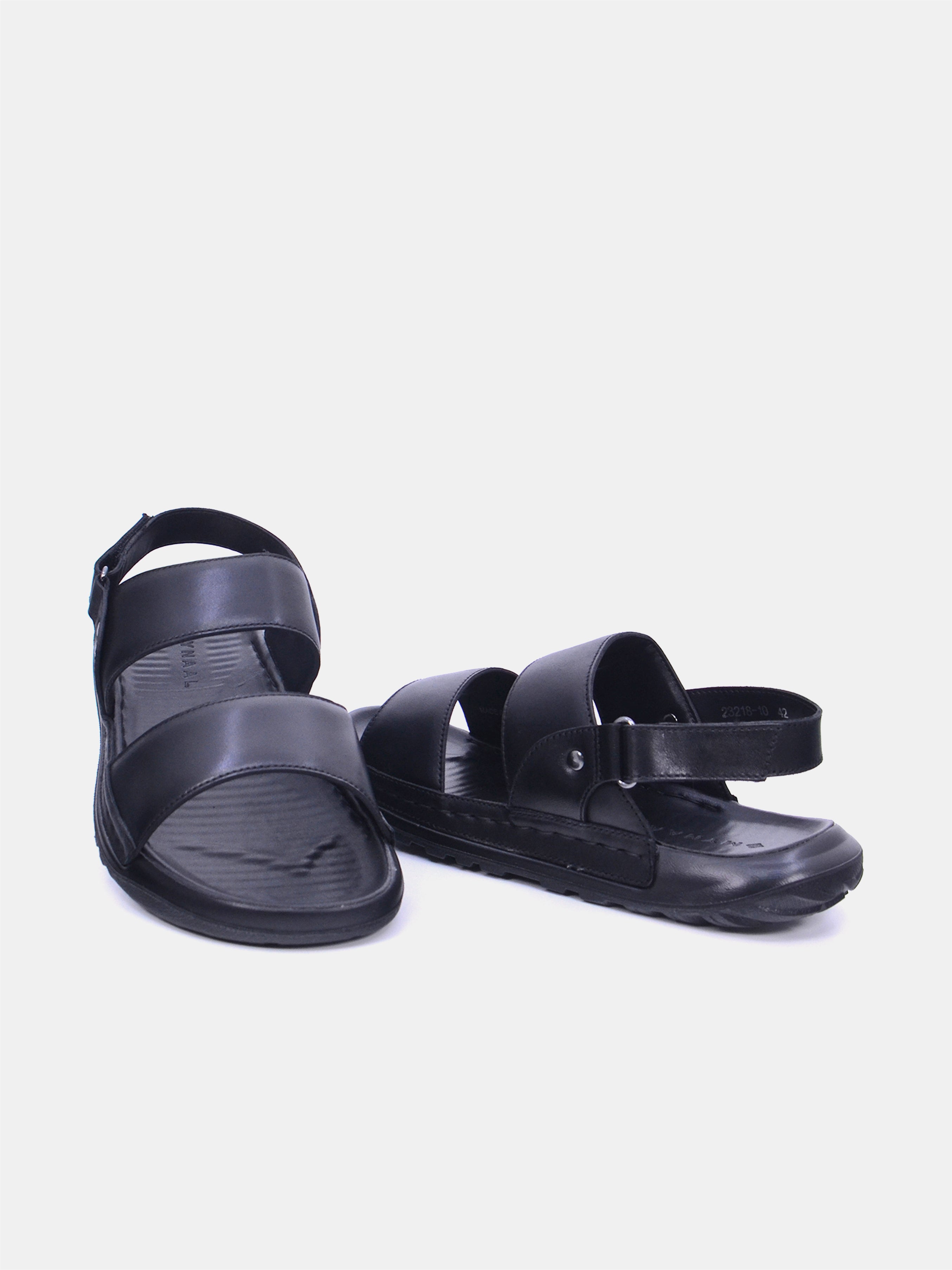 Mynaal Men's flat sandal -  88998-6  - Black