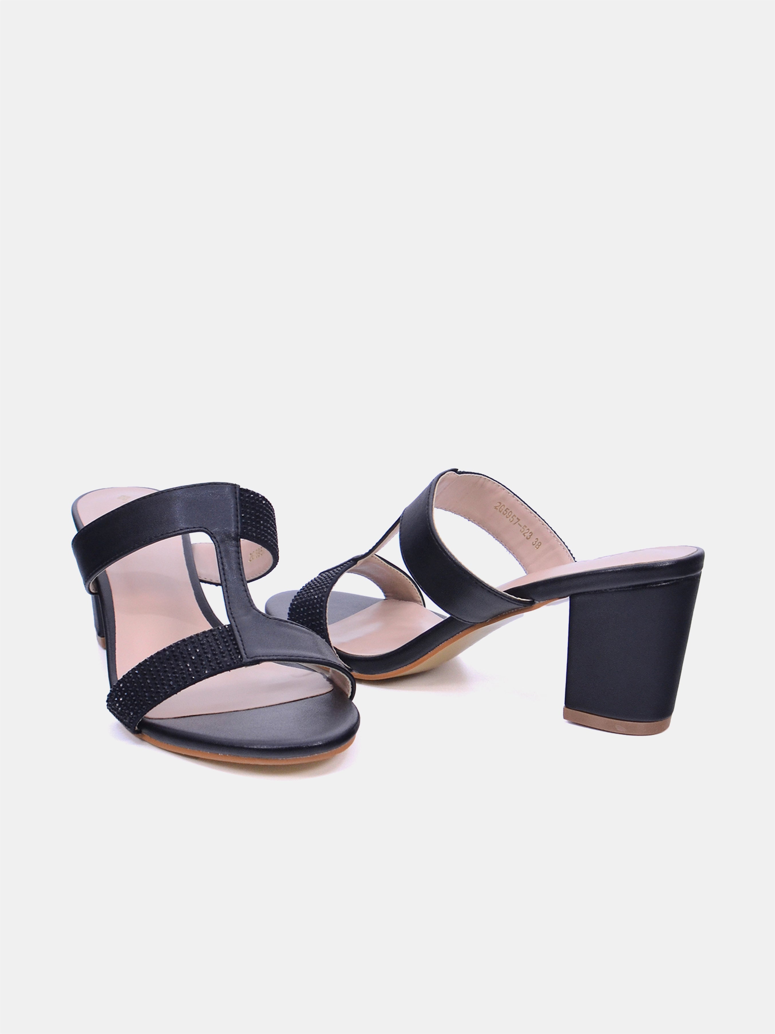 Mynaal Women's block heel sandal-2G5957-523-Black