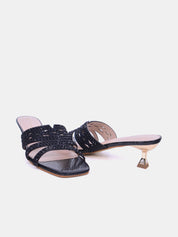 Mynaal Women's spool heel sandal-2G9183-532-Black