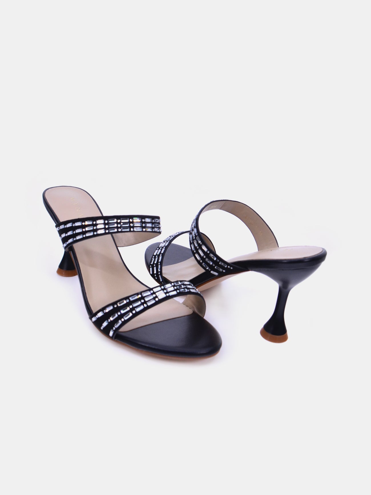 Mynaal Women's spool heel sandal-8TV95-12-Black