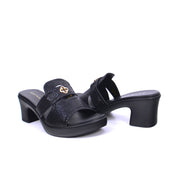 Mynaal Women's block heel sandal-414RJ693-Black