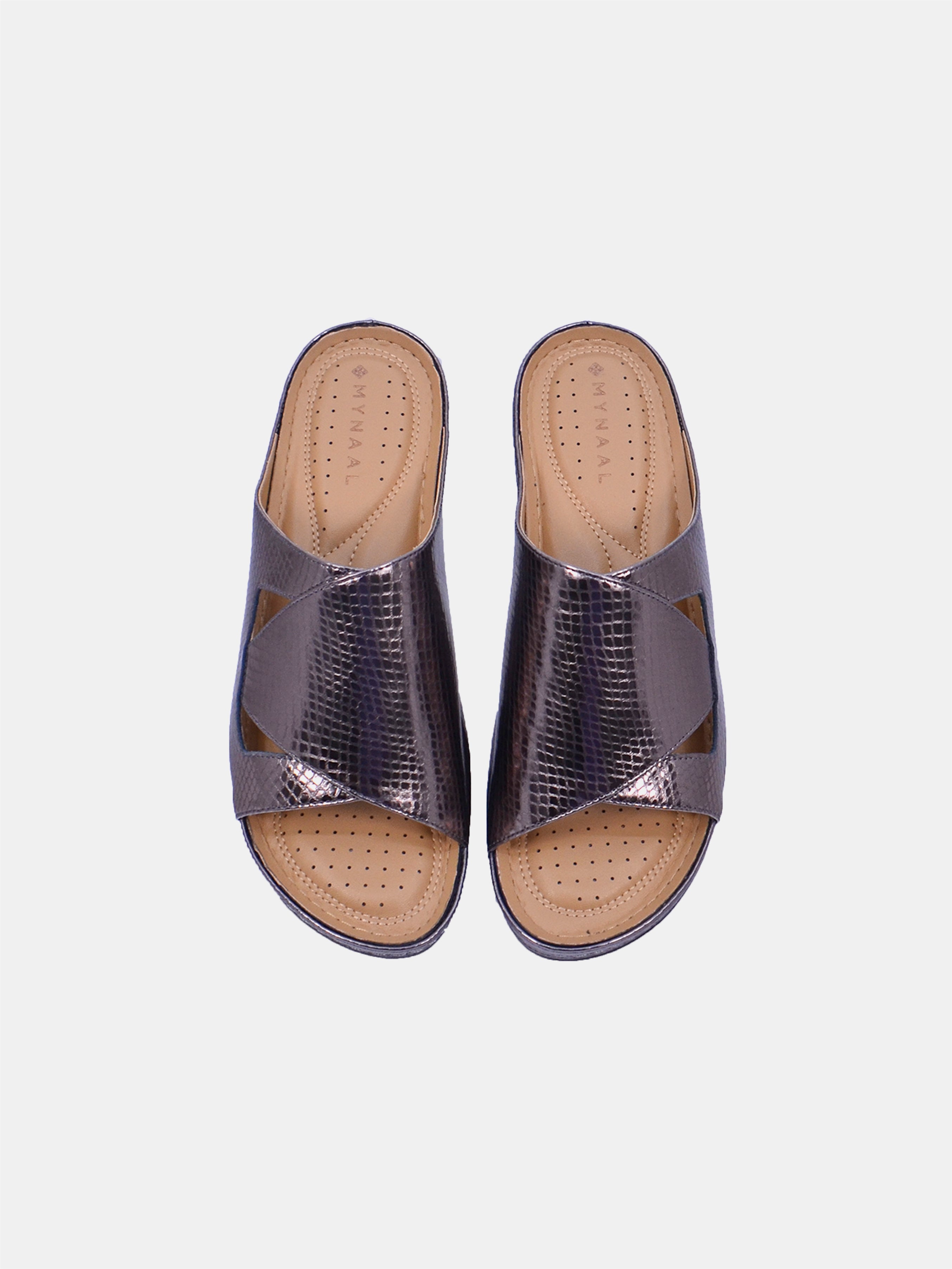 Mynaal Women's flat sandal- 88909-62 -Gray