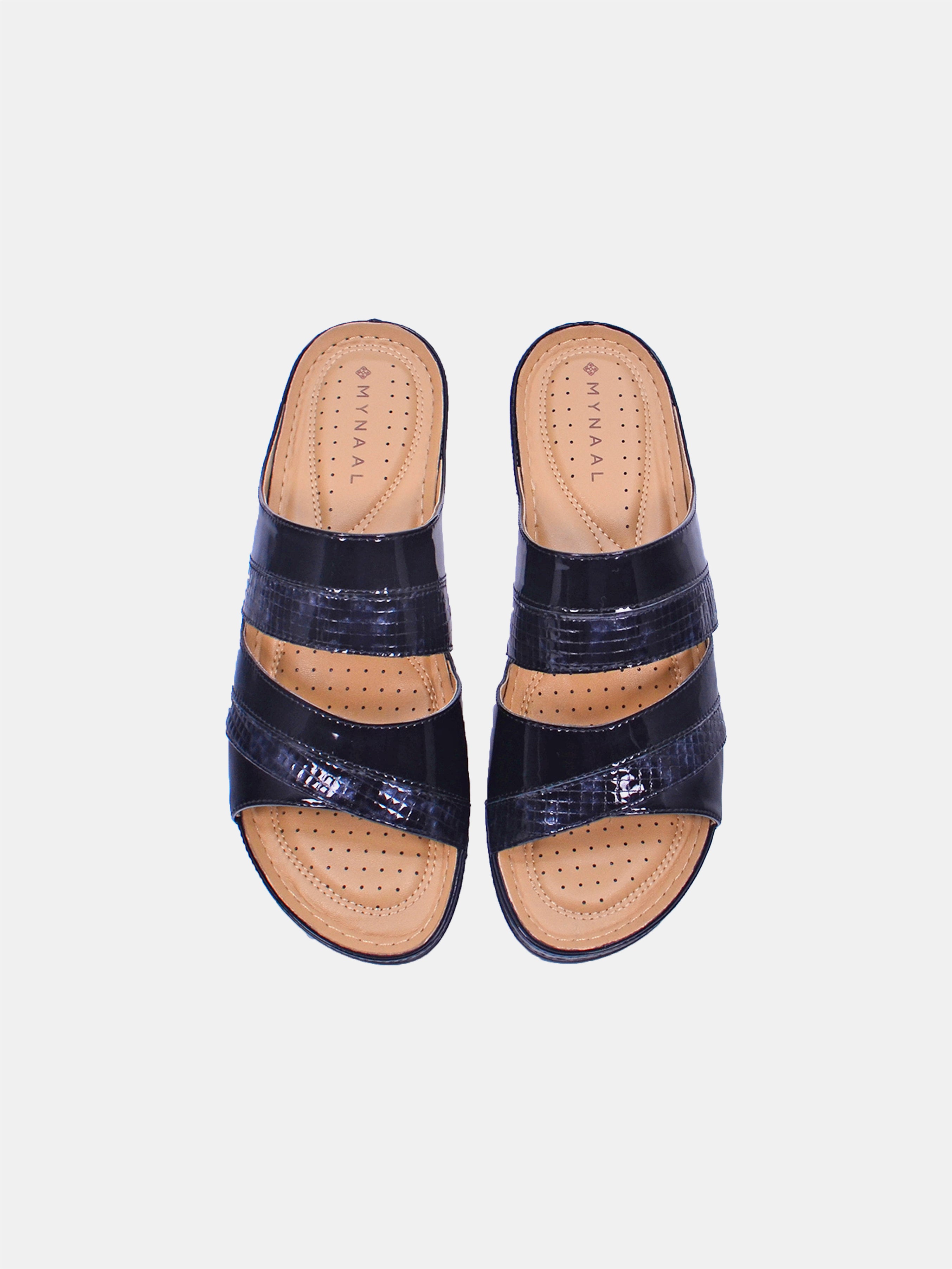 Mynaal Women's flat sandal- 88909-61 -Black