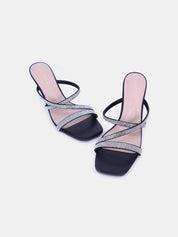 Mynaal Women's spool heel sandal-18F2233-19-Black