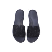 Mynaal Women's slide sandal with cutout straps-414RJ901-Black