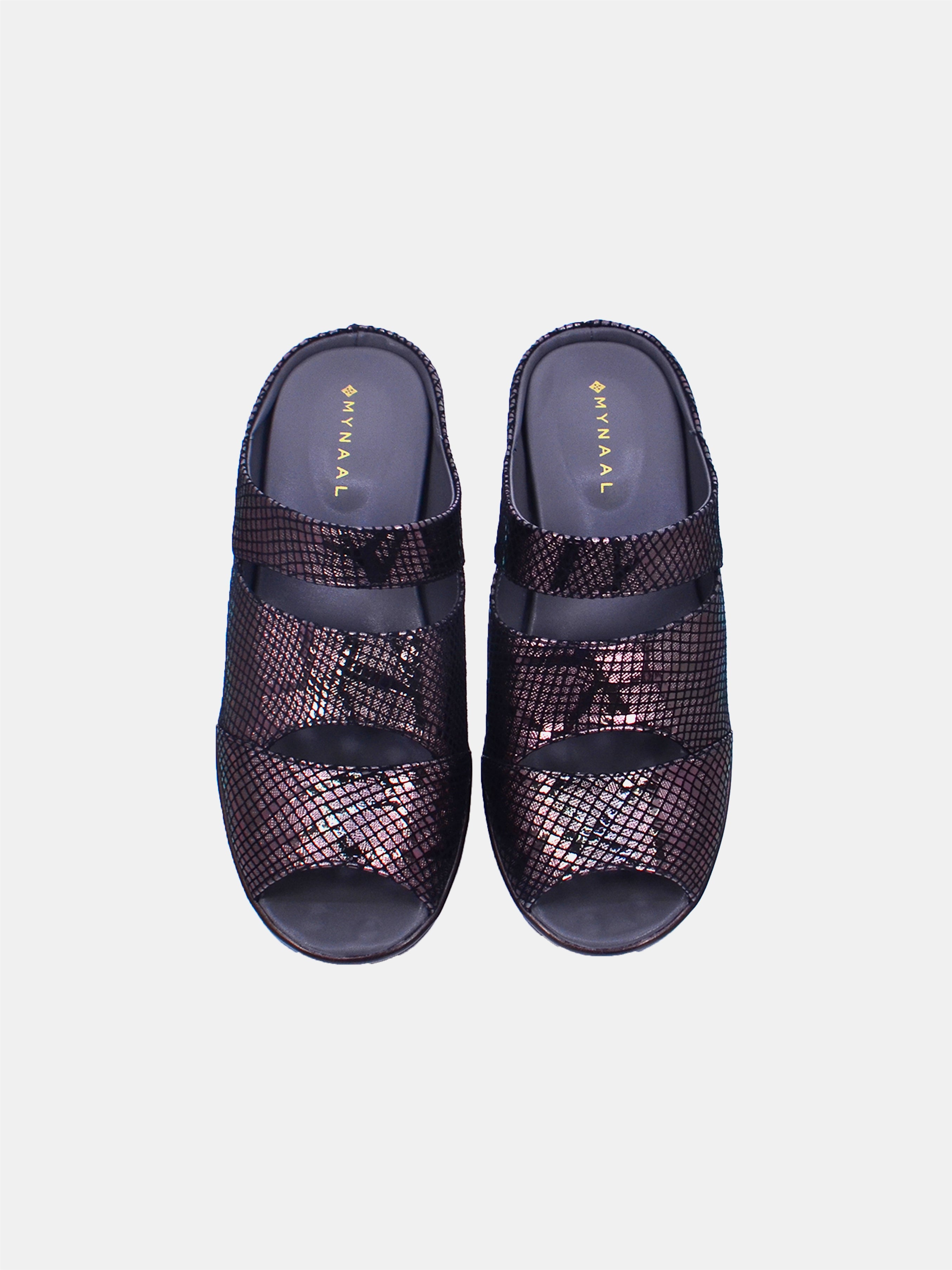 Mynaal Women's flat sandal- 2418-20 -Gray