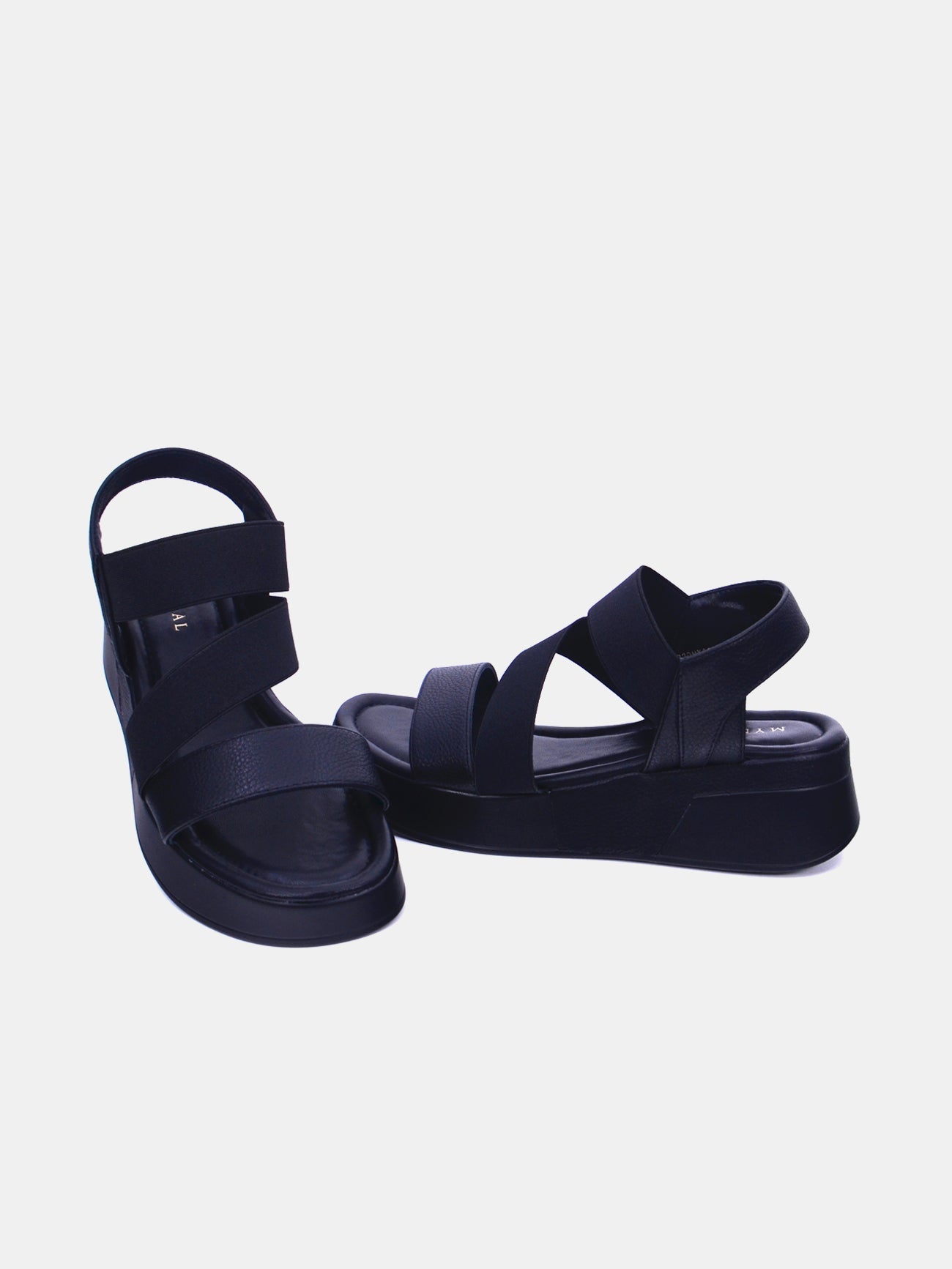 Mynaal Women's flatform heel sandal-23BNX023-Black