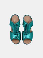 Mynaal Women's wedge heel sandal- 19017-62 -Green