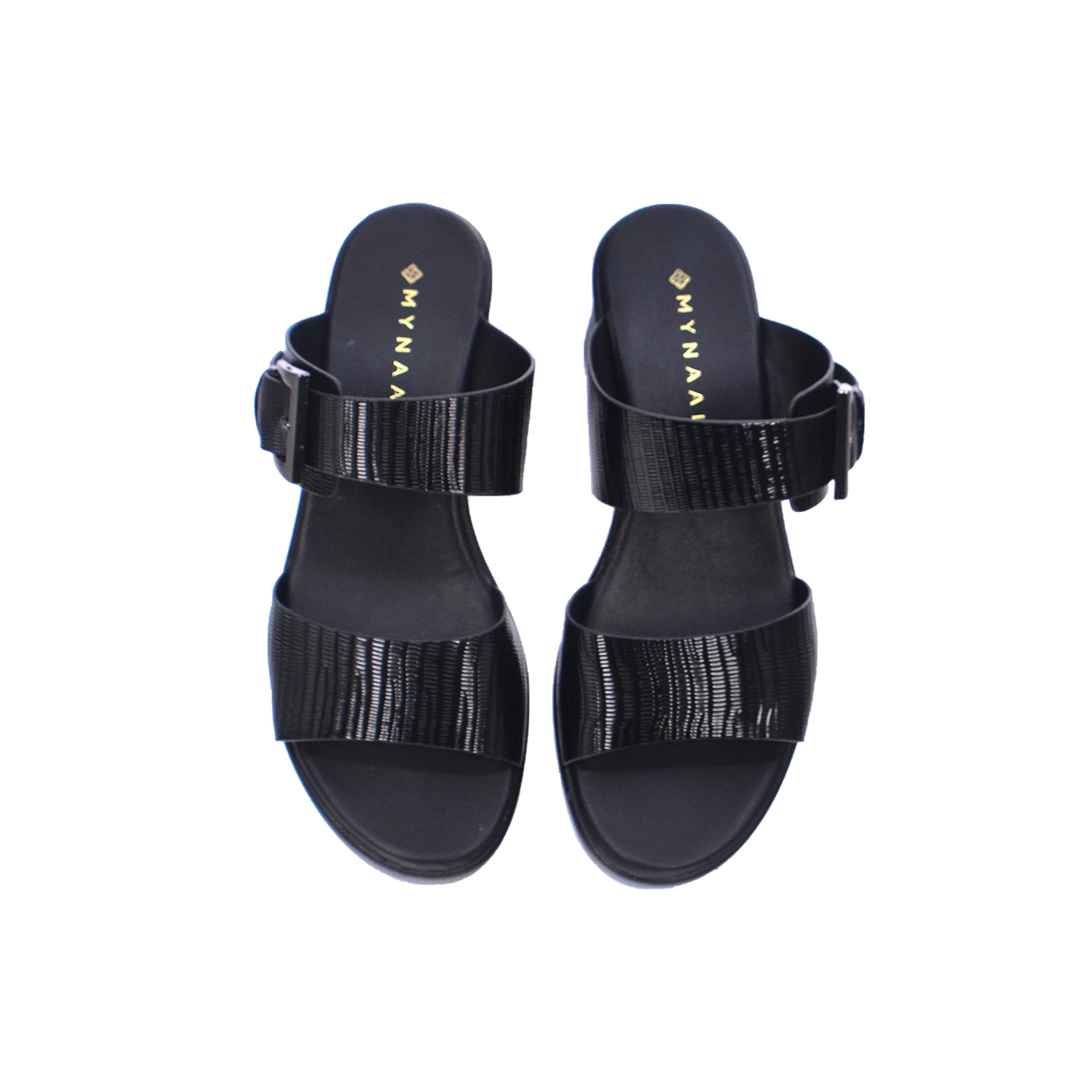 Mynaal Women's block heel sandal-414RJ691-Black