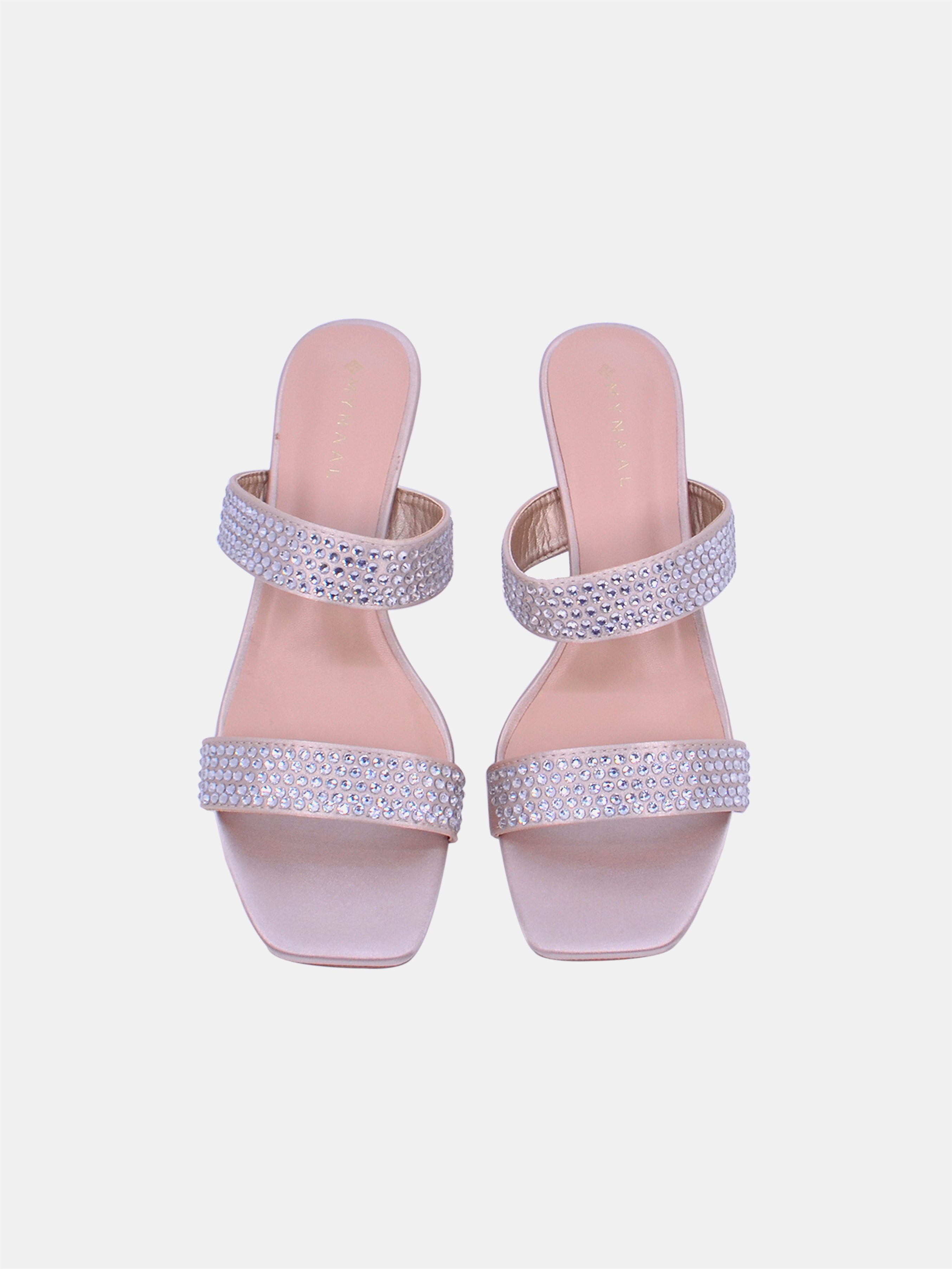 Mynaal Women's spool heel sandal-3U888-6-Rose-Gold