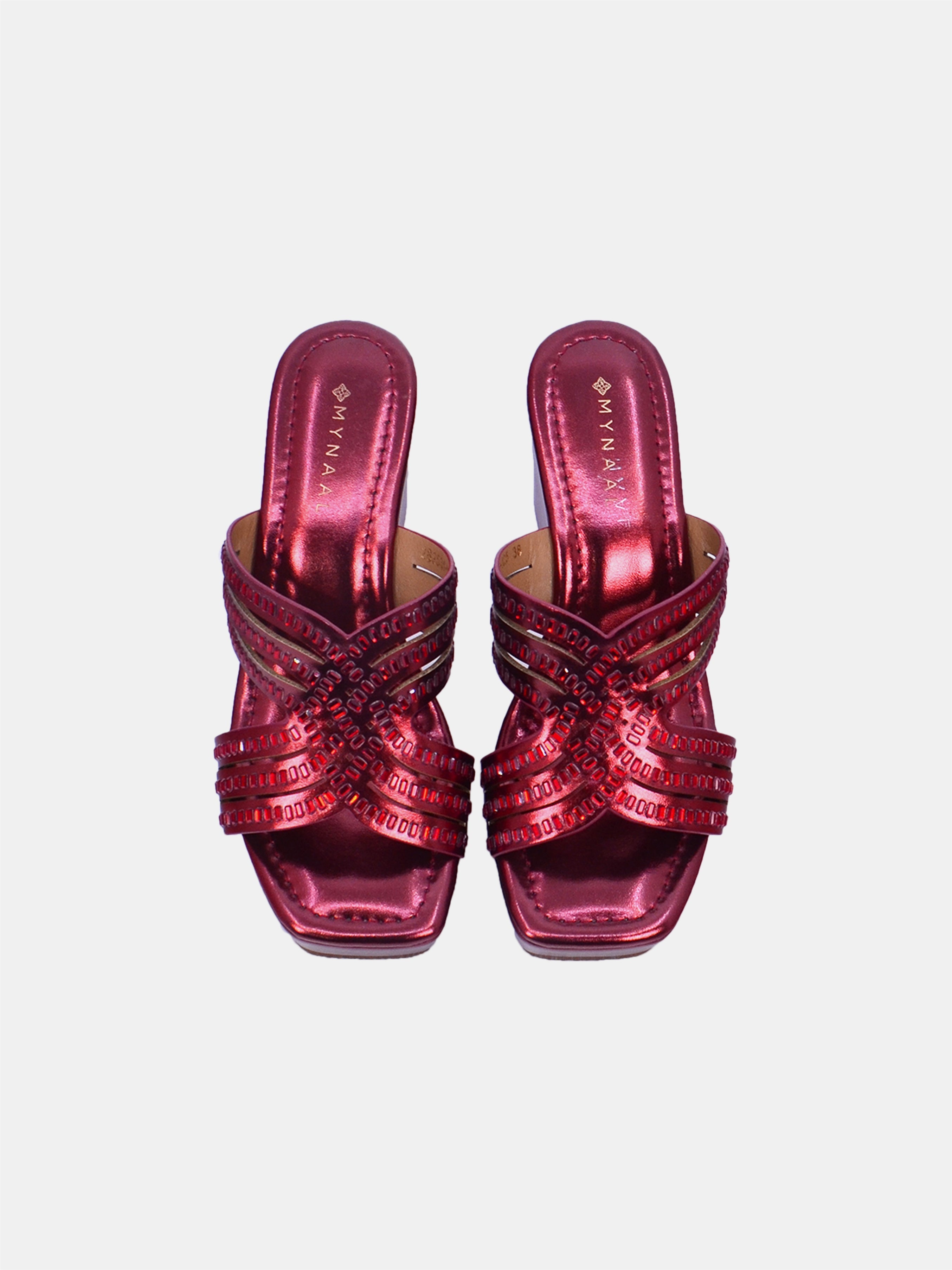 Mynaal Women's wedge heel sandal-2B2531-125-Maroon