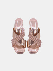 Mynaal Women's wedge heel sandal-2B2531-7-Rose-Gold