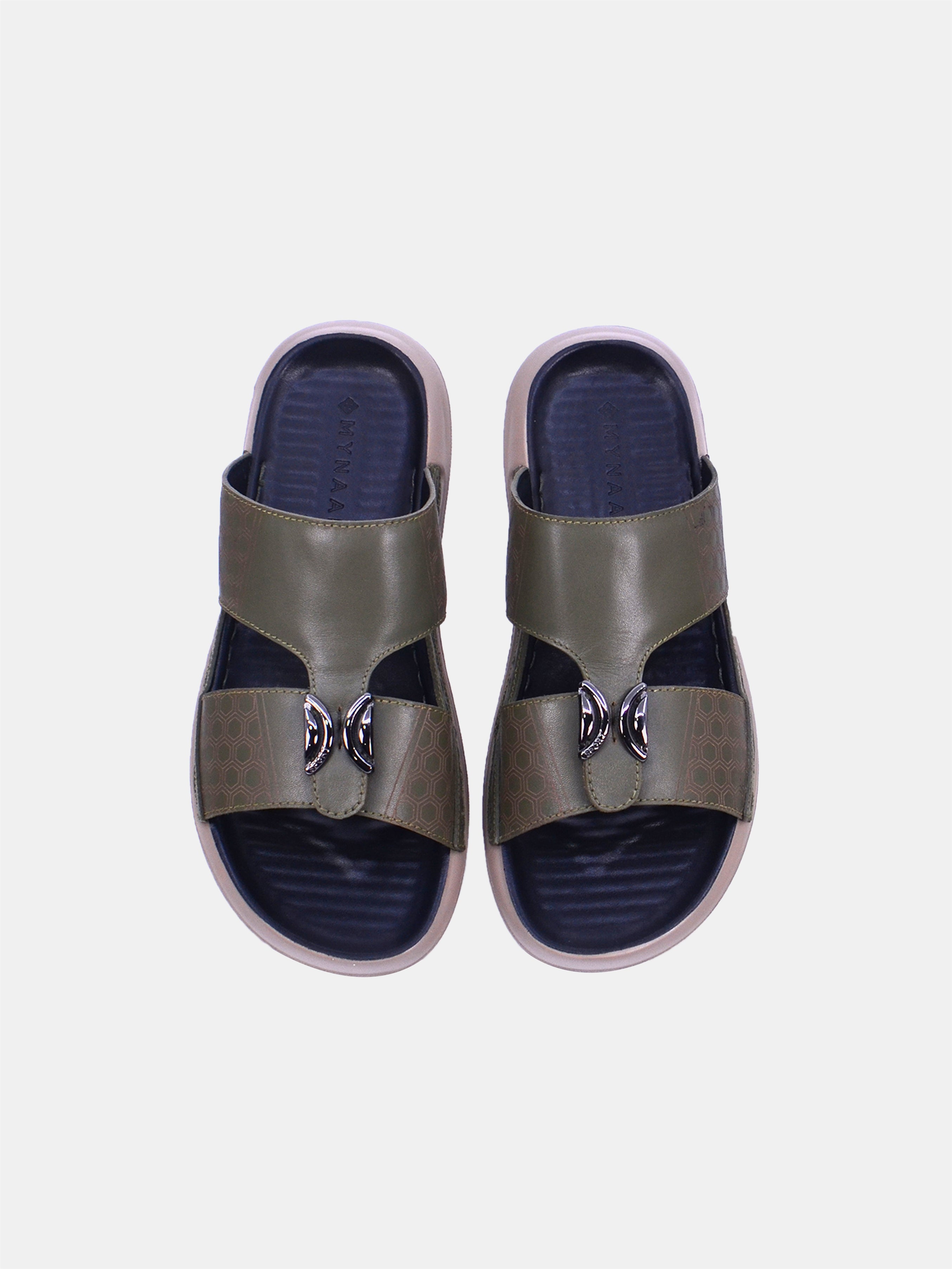 Mynaal Men's flat sandal -  30059-13  - Green