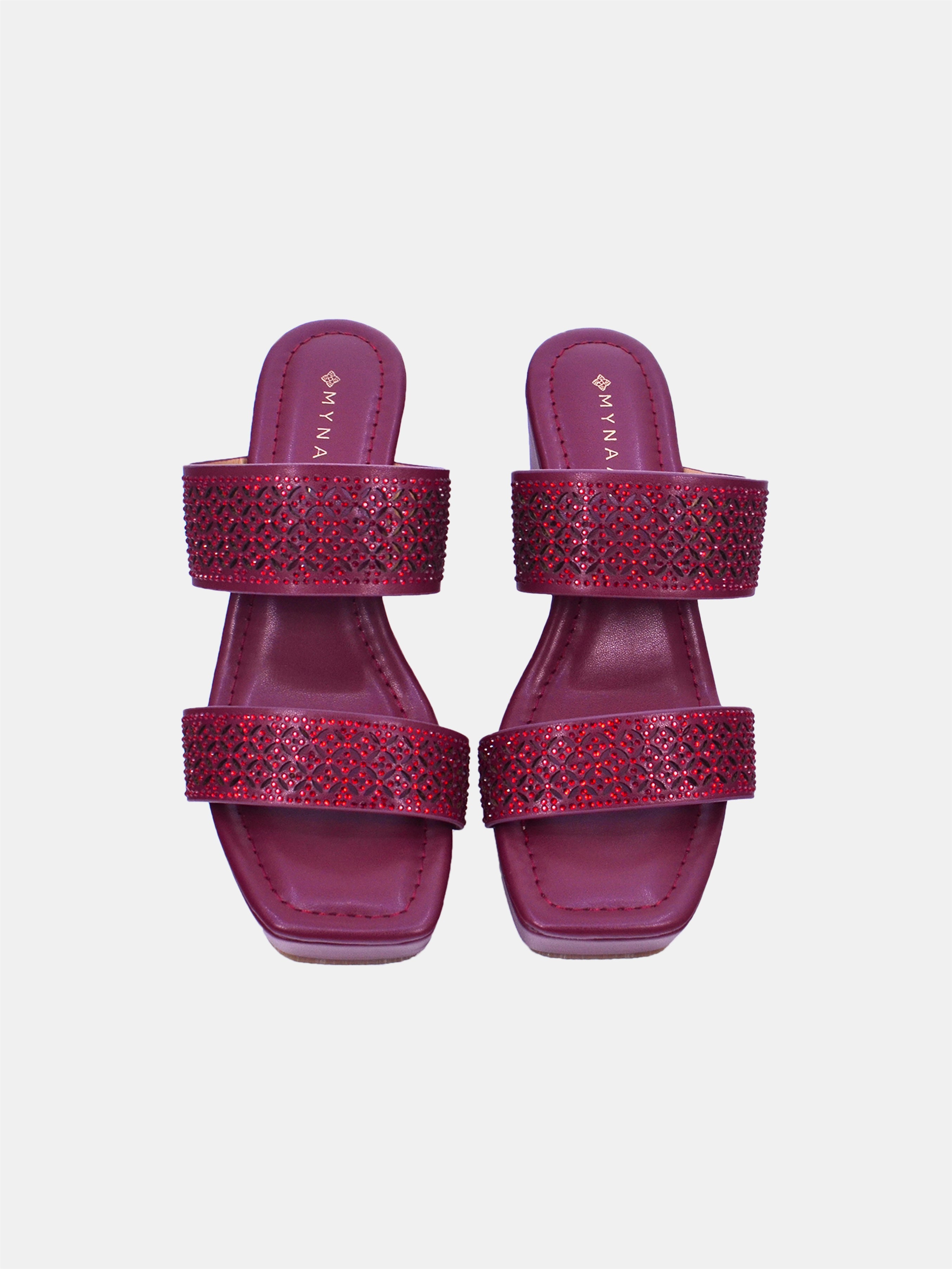 Mynaal Women's wedge heel sandal-2B2531-126-Maroon