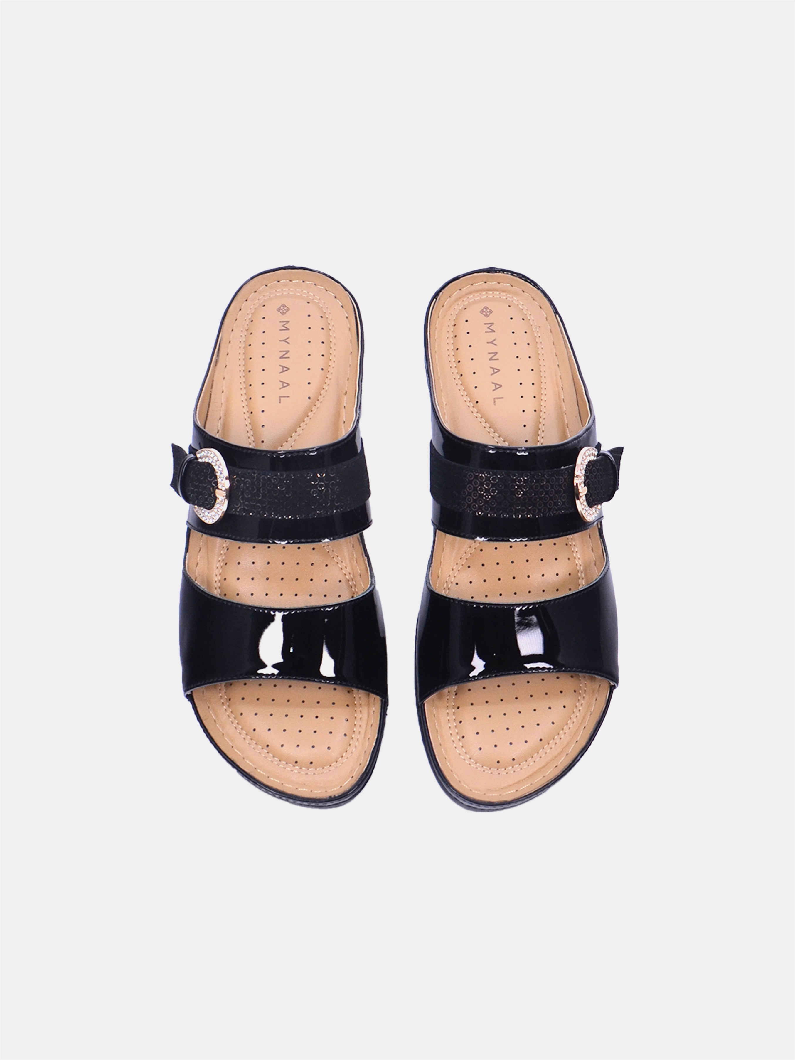 Mynaal Women's flat sandal-18F8845-10-Black