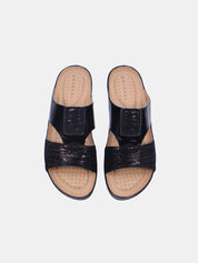 Mynaal Women's flat sandal- 88998-6 -Black